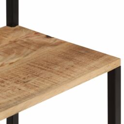 Berkfield Home Coat Rack with Shoe Storage 68x30x182 cm Solid Rough Mango Wood in Brown - Size: 68 x 30 x 182 cm - thumbnail 6