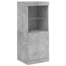 Berkfield Home Sideboards with LED Lights 3 pcs Concrete Grey Engineered Wood - thumbnail 7