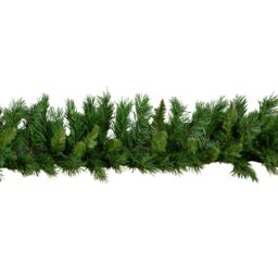 Samuel Alexander 2.7m (9ft) Plain Green Kateson Fir Christmas Garland with 180 Tips - thumbnail 9