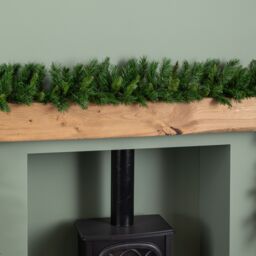 Samuel Alexander 2.7m (9ft) Plain Green Kateson Fir Christmas Garland with 180 Tips - thumbnail 8
