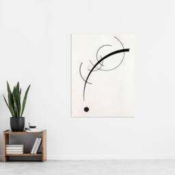"Artery8 Free Curve to the Point Wassily Kandinsky Wall Art Poster Print in White - Size: W18"" x H24""" - thumbnail 4