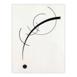 "Artery8 Free Curve to the Point Wassily Kandinsky Wall Art Poster Print in White - Size: W18"" x H24""" - thumbnail 1