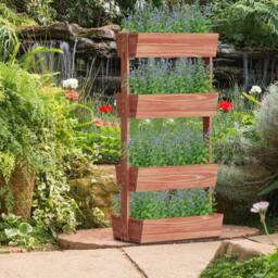 KORVIXA 4 Container Boxes Raised Garden Bed in Brown - Size: 1.25kg - thumbnail 4