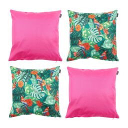 icon Indoor & Outdoor Waterproof Cushion, Parrot & Pink (4-Pack) - Size: 43 cm x 43 cm - thumbnail 1