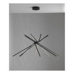 Netlighting SHANGHAI LED Pendant Ceiling Light Black 2370lm 4000K 113x51.5cm - Size: 113x51.5 cm - thumbnail 2