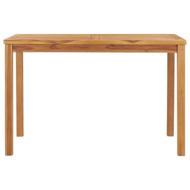 Berkfield Home Garden Dining Table 120x70x77 cm Solid Teak Wood in Brown - Size: 120 x 70 x 77 cm - image 1
