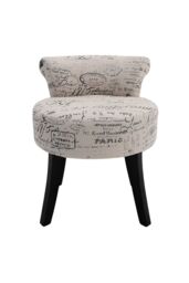 Living and Home Low Back Vanity Stool Dressing Table Chair in Khaki - thumbnail 3