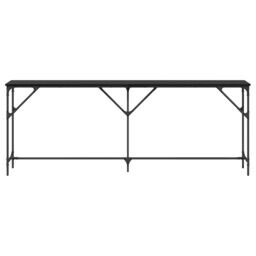 Berkfield Home Console Table Black Oak 200x29x75 cm Engineered Wood - Size: 200 x 29 x 75 cm - thumbnail 4
