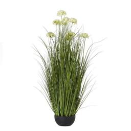 Lemon Pavilion Furniture and Decor Allium Plant in Pot - Plastic - L17 x W17 x H70 cm - White - thumbnail 1