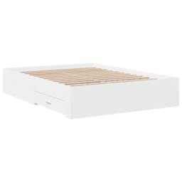 Berkfield Home Bed Frame with Drawers without Mattress White 140x190 cm - thumbnail 6