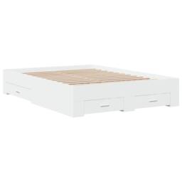 Berkfield Home Bed Frame with Drawers without Mattress White 140x190 cm - thumbnail 3
