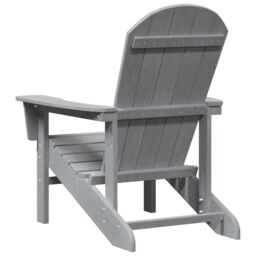 Berkfield Home Adirondack Chairs 2 pcs Light Grey 74x82x90 cm HDPE - Size: 74 x 82 x 90 cm - thumbnail 7