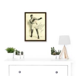 Artery8 Boxer Manassa Mauler Jack Dempsey Autographed Studio Photo Heavyweight Champion World Artwork Framed Wall Art Print A4 in Brown - thumbnail 2