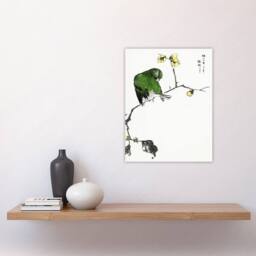 "Artery8 Fairy Pitta & Japanese Allspice Vintage Wall Art Print Kashu - Size: W24"" x H32""" - thumbnail 4