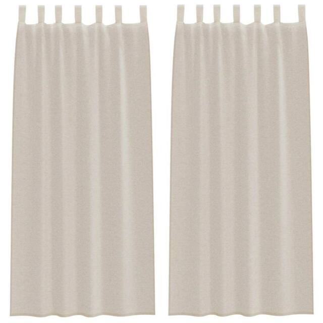 Berkfield Home Curtains with Curtains 2 pcs Sand 140 x 260 cm Polyester in Beige - image 1