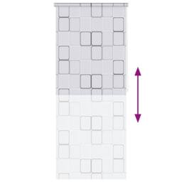 Berkfield Home Shower Roller Blind 80x240 cm Square in White - thumbnail 5