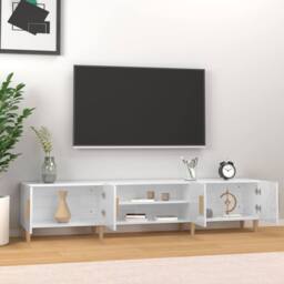 Berkfield Home TV Cabinet High Gloss White 180x31.5x40 cm Engineered Wood