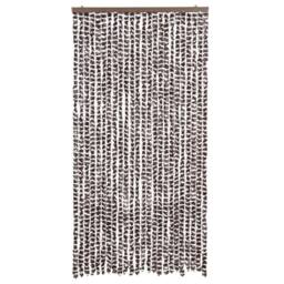 Berkfield Home Insect Curtain Brown & White 100x220 cm Chenille - thumbnail 3