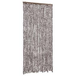 Berkfield Home Insect Curtain Brown & White 100x220 cm Chenille