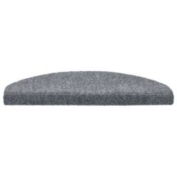 Berkfield Home Self-adhesive Stair Mats 10 pcs Light Grey 65x21x4 cm Needle Punch - Size: Medium - thumbnail 4