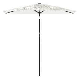 Berkfield Home Durable Garden Parasol with Steel Pole White 268x268x226 cm - Size: 268 x 268 x 226 cm