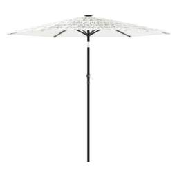 Berkfield Home Durable Garden Parasol with Steel Pole White 268x268x226 cm - Size: 268 x 268 x 226 cm - thumbnail 3