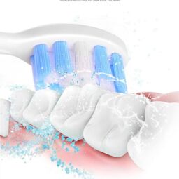 Leaper Adult 6- Speed Soft Bristle Electric Sonic Toothbrush in White - thumbnail 2