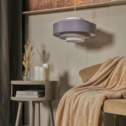 ValueLights Hampshire 5 Tier Pair of Grey Ceiling Pendant Shades - thumbnail 2