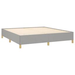 Berkfield Home Bed Frame Light Grey 180x200 cm Super King Fabric - thumbnail 4