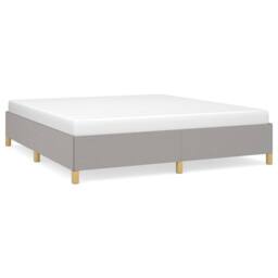 Berkfield Home Bed Frame Light Grey 180x200 cm Super King Fabric - thumbnail 2