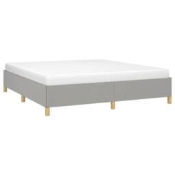 Berkfield Home Bed Frame Light Grey 180x200 cm Super King Fabric - thumbnail 3