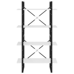 Berkfield Home 4-Tier Book Cabinet White 80x30x140 cm Engineered Wood - Size: 80 x 30 x 140 cm - thumbnail 5