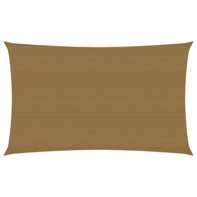 Berkfield Home Sunshade Sail 160 g/m ² Taupe 4x7 m HDPE in Beige - image 1