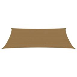 Berkfield Home Sunshade Sail 160 g/m ² Taupe 4x7 m HDPE in Beige - thumbnail 2