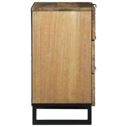 Berkfield Home Bedside Cabinet - 50x33x60 cm Solid Mango Wood in Brown - Size: 50 x 33 x 60 cm - thumbnail 4