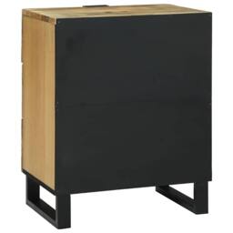 Berkfield Home Bedside Cabinet - 50x33x60 cm Solid Mango Wood in Brown - Size: 50 x 33 x 60 cm - thumbnail 5