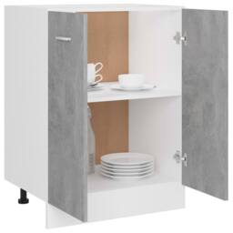 Berkfield Home Bottom Cabinet Concrete Grey 60x46x81.5 cm Engineered Wood - thumbnail 4