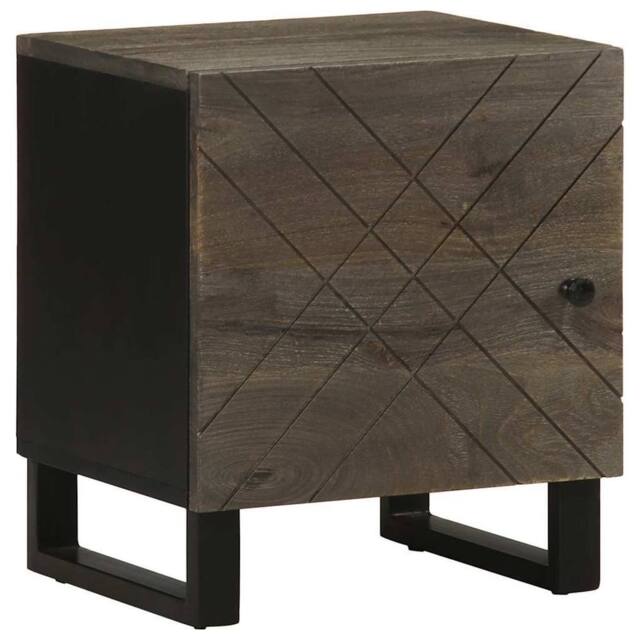 Berkfield Home Bedside Cabinets 2 pcs Black 40x33x46 cm Solid Wood Mango - Size: 40 x 33 x 46 cm - image 1
