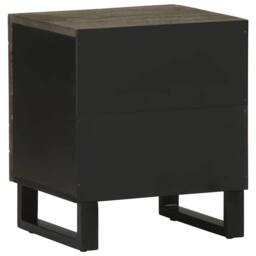 Berkfield Home Bedside Cabinets 2 pcs Black 40x33x46 cm Solid Wood Mango - Size: 40 x 33 x 46 cm - thumbnail 6