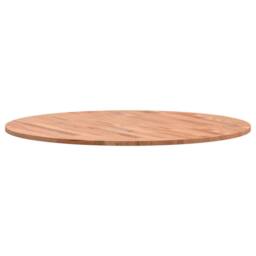 Berkfield Home Table Top Ã˜80x1.5 cm Round Solid Wood Beech in Brown - Size: 80x1.5 cm - thumbnail 6
