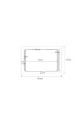 H&O Direct LED Wall Mounted Steam Free Illuminated Bathroom Mirror in Silver - thumbnail 6