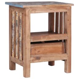 Berkfield Home Bedside Cabinet 41x30x50 cm Solid Reclaimed Wood in Brown - Size: 41 x 30 x 50 cm - thumbnail 3