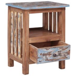 Berkfield Home Bedside Cabinet 41x30x50 cm Solid Reclaimed Wood in Brown - Size: 41 x 30 x 50 cm - thumbnail 2
