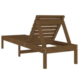 Berkfield Home Sun Lounger Honey Brown 199.5x60x74 cm Solid Wood Pine - thumbnail 5