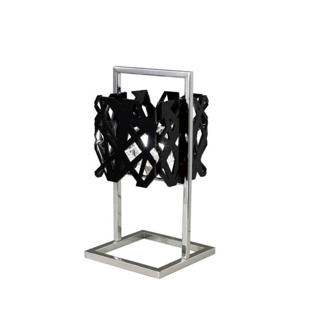 Netlighting Tokio Table Lamp 1 Light G9 Gloss BlackPolished Chrome in Black - image 1
