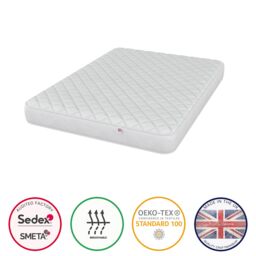 Catherine Lansfield Air Pure Breathable Mattress in White - Size: Small Double - thumbnail 2