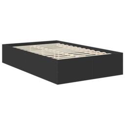 Berkfield Home Bed Frame with Headboard Black 120 x 190 cm Engineered Wood - thumbnail 5
