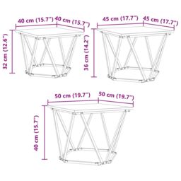 Berkfield Home Side Tables 3 pcs Old Wood Engineered Wood in Brown - thumbnail 8