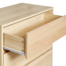 Wyld and Coco 3-Drawer Chest Light Brown MDF with Pine Legs - thumbnail 7