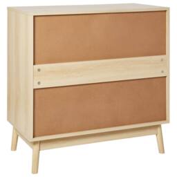 Wyld and Coco 3-Drawer Chest Light Brown MDF with Pine Legs - thumbnail 6